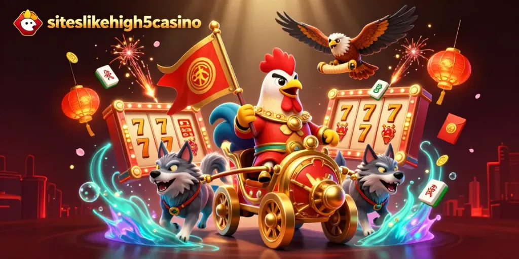 Experience thrilling gameplay at siteslikehigh5casino with an exciting casino-themed illustration.