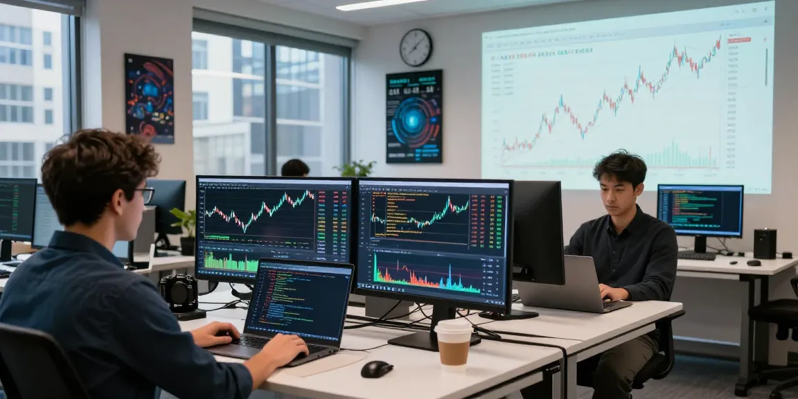 Dynamic developers analyzing London gold historical Kline API in a modern trading environment.