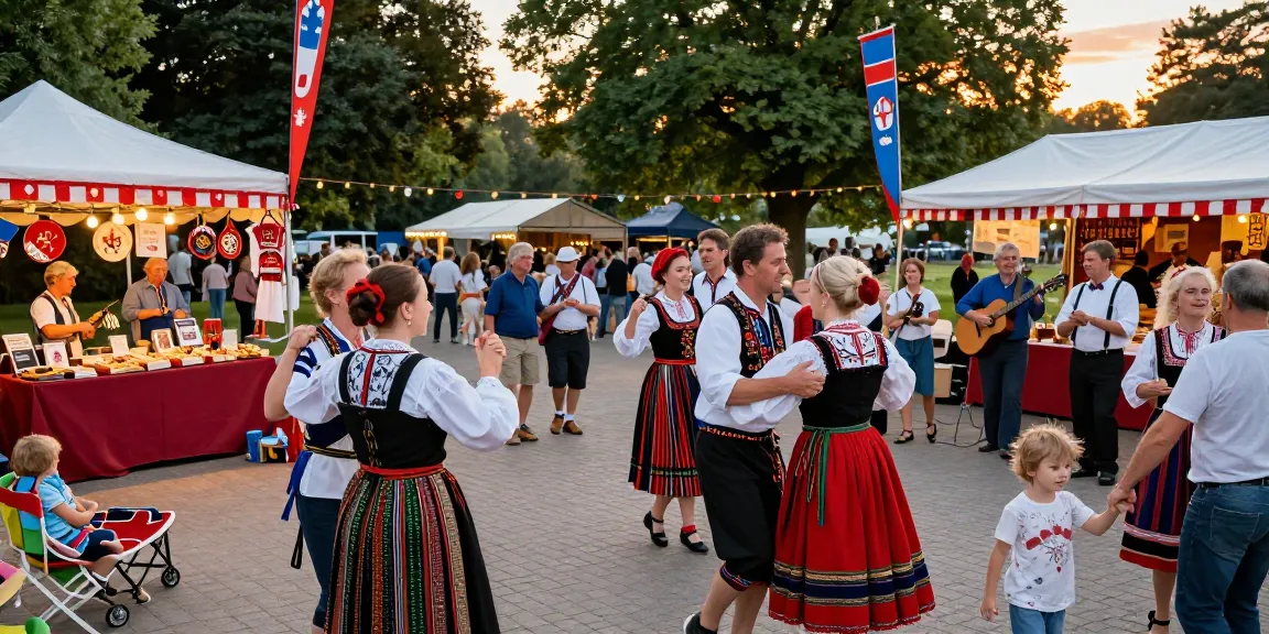 Engaging crowd participating in M98 สล๊อตเว็บตรง festival at Park du Thabor, celebrating Breton culture.
