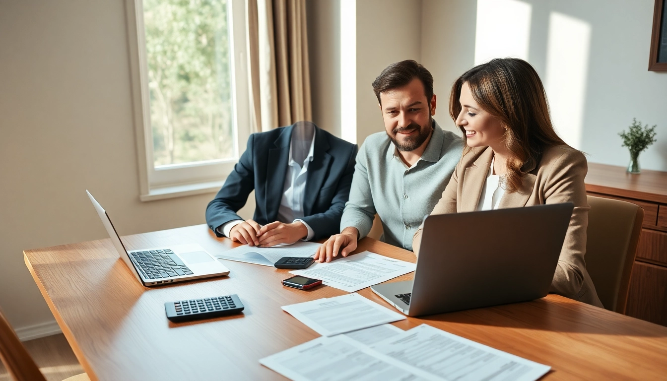Explore NY spousal maintence calculators with professionals reviewing financial documents.