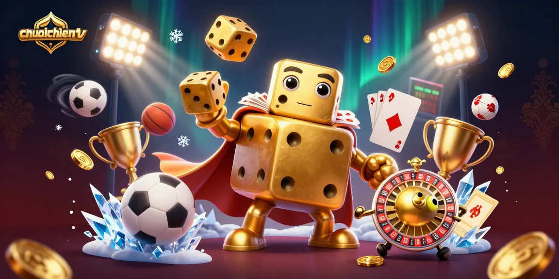 Experience thrilling sports betting action with chuoichientv, highlighted by exciting games and golden elements