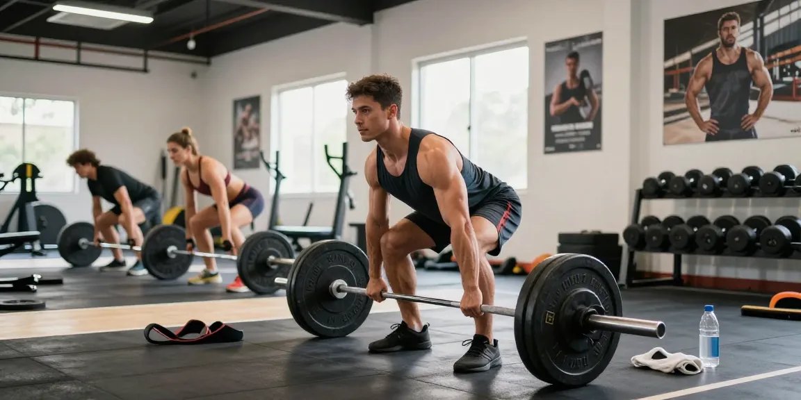 Man performing deadlift in gym, showcasing Prime Pharma Steroids for enhanced strength and workout performance.