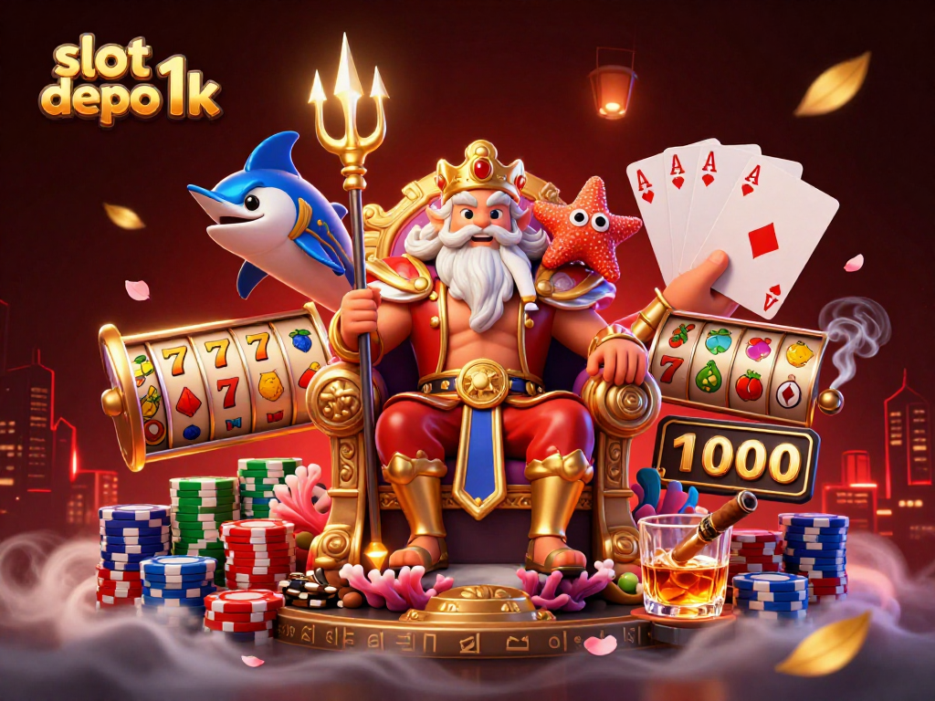 Engage with slot depo 1k and unravel big wins with thrilling 3D casino illustration.