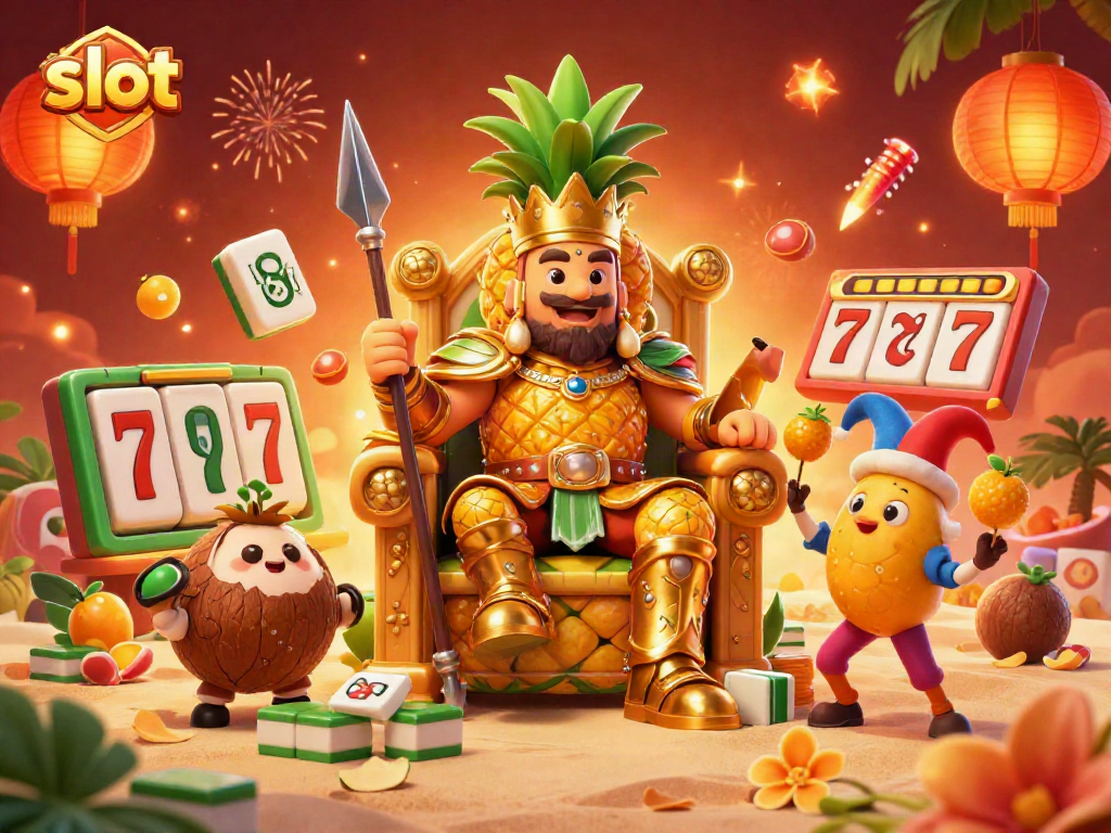Experience thrilling slot action with vibrant characters and festive elements in a beach casino setting.